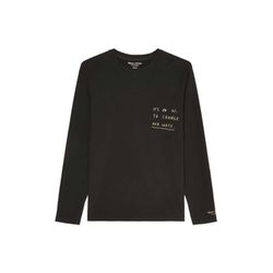 Marc O'Polo T-shirt long en coton bio - noir (990)