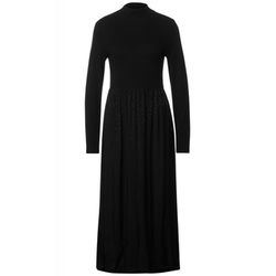 Street One Mat Mix Dress Jacquard_Midi - black (10001)