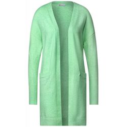 Street One Long cardigan in plain color - green (14449)