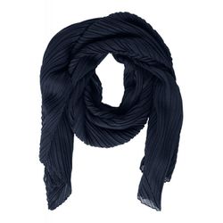Street One Plissée scarf in solid color - blue (11238)