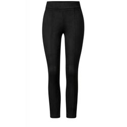 Street One Skinny fit velour pants - black (10001)