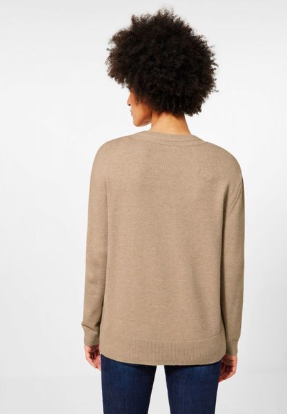 Street One V-neck sweater - beige (14131)