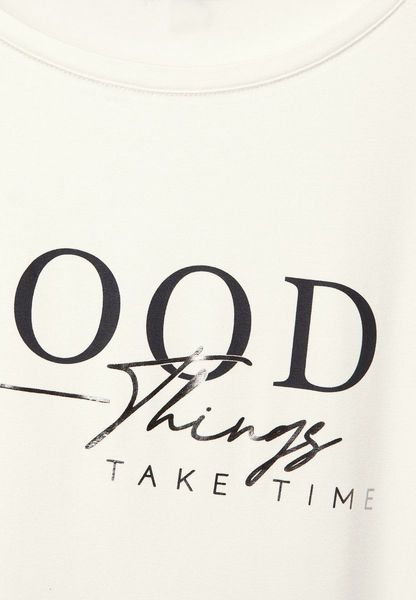Street One T-shirt with wording - white (20108)