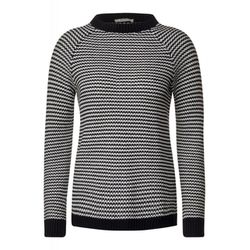 Cecil Sweater with structure - black/white (20001)