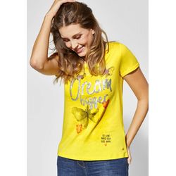 Cecil Printshirt with sequins - yellow (31669)