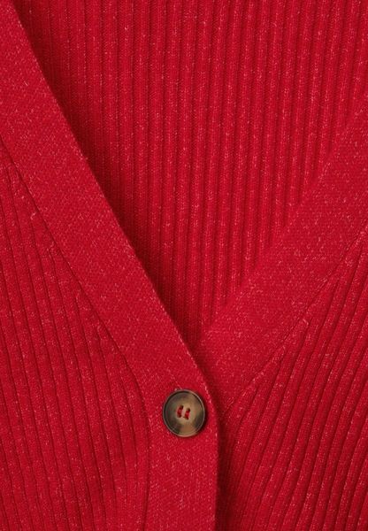 Cecil Cardigan côtelé avec boutons - rouge (14286)