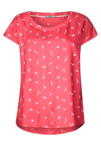 Cecil Blouse with flamingo print - red (21664)