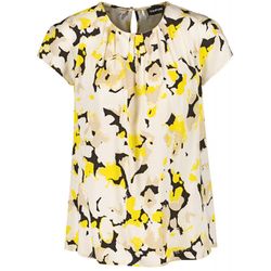 Taifun Blouse with floral pattern - black/yellow/beige (09462)