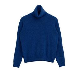 La Fée Maraboutée Iridescent knit turtleneck sweater - blue (1161)