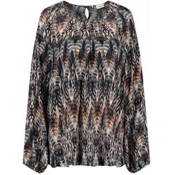 Gerry Weber Collection Long sleeve blouse with ikat pattern - blue (08000)