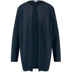 Gerry Weber Collection Veste longue ouverte avec poches plaquées - bleu (80890)