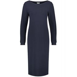 Gerry Weber Collection Knit dress with pleated sleeves - blue (80407)