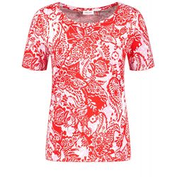 Gerry Weber Collection T-shirt with pattern - orange/beige/white/red (09068)