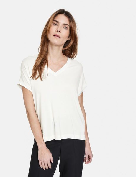 Gerry Weber Collection T-shirt à manches courtes avec une coupe décontractée - blanc (99700)