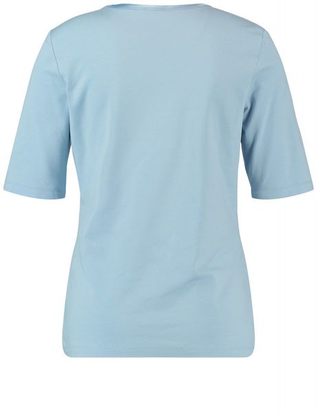 Gerry Weber Collection T-shirt à manches courtes avec détail en satin - bleu (80924)
