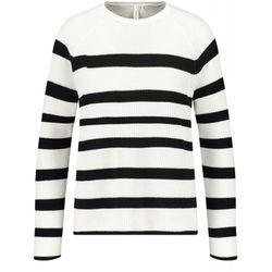 Gerry Weber Edition Jumper with block stripes - beige/white/blue (09082)