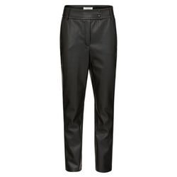 Yaya Pantalon aspect cuir - noir (00001)