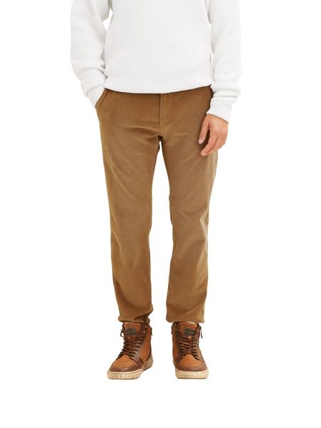 Tom Tailor Travis Regular Fit : Pantalon en velours côtelé - brun (15078)