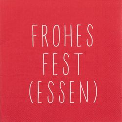 Räder Napkins - Frohes Fest - red (NC)
