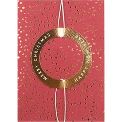 Räder Card - Merry Christmas / Happy New Year - gold/pink (NC)