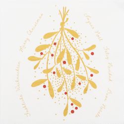 Räder Napkins - Mistletoe - gold/white (NC)