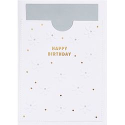 Räder Card Flower embossing - Happy Birthday - white (0)