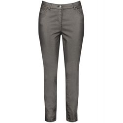 Samoon 5-Pocket-Jeans mit feinem Schimmer - braun (07140)
