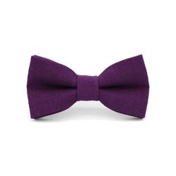Mr. Célestin Linen bow tie - purple (Aubergine)