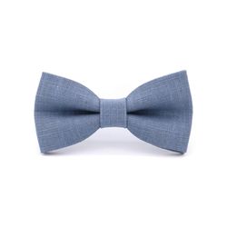 Mr. Célestin Linen bow tie - blue (Ramier)