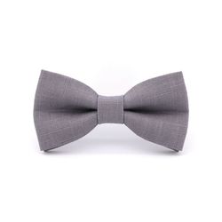 Mr. Célestin Linen bow tie - gray (Galet)