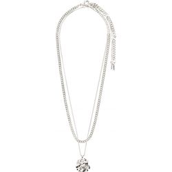 Pilgrim Curb & coin necklace - Willpower - silver (SILVER)