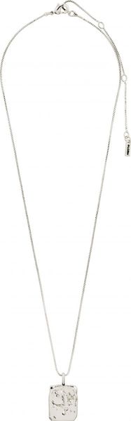Pilgrim KINDNESS recycled square coin necklace - silver (SILVER)