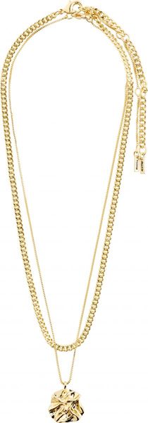 Pilgrim Curb & coin necklace - Willpower - gold (GOLD)