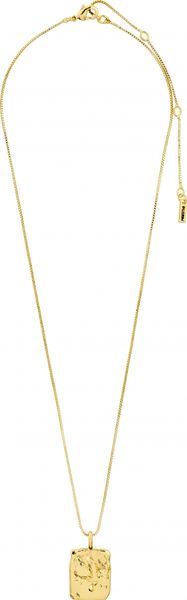 Pilgrim Recycled square coin necklace - Kindness - gold (GOLD)