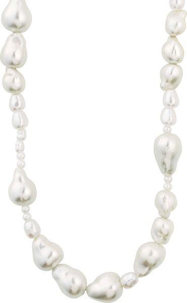 Pilgrim Collier de perles - Willpower - silver/blanc (SILVER)