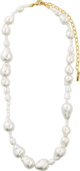 Pilgrim Pearl necklace - Willpower - gold/white (SILVER)