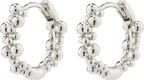Pilgrim Recycled small bubbles hoops - Solidarity - silver (SILVER)