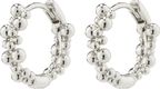 Pilgrim Recycled small bubbles hoops - Solidarity - silver (SILVER)
