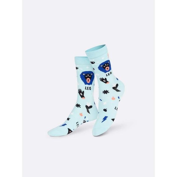 Eat My Socks Chaussettes - Signe astrologique du Lion - bleu (00)