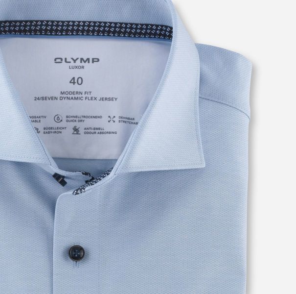 Olymp Luxor 24/Seven Modern Fit Chemise Business - bleu (11)