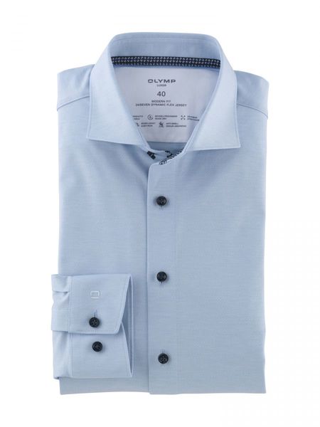 Olymp Luxor 24/Seven Modern Fit Chemise Business Shirt - blue (11)
