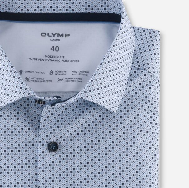 Olymp Luxor 24/Seven Modern Fit Businesshemd - blau (11) - 43