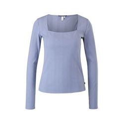 Q/S designed by Long sleeve top with a square neckline - blue (5274)