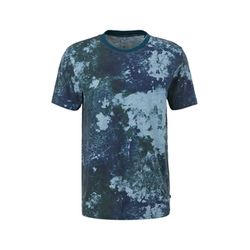 Q/S designed by T-Shirt mit Alloverprint  - blau (69A0)