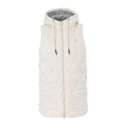 Q/S designed by Long vest with hood - beige (8014)