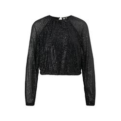 Q/S designed by Mesh blouse with sequins - black (9999)