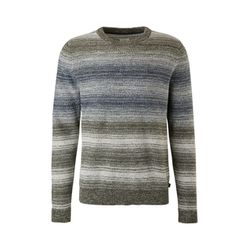 Q/S designed by Stripe design knit sweater - blue (58W0)