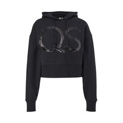 Q/S designed by Hoodie with sequin trim  - black (9999)