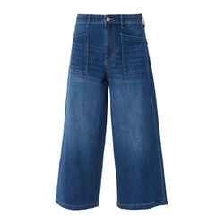 s.Oliver Red Label Regular: Denim culotte with high waist - blue (55Z4)