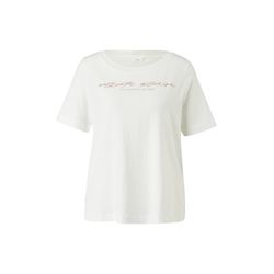 s.Oliver Black Label T-Shirt mit dezentem Print  - beige (02D2)